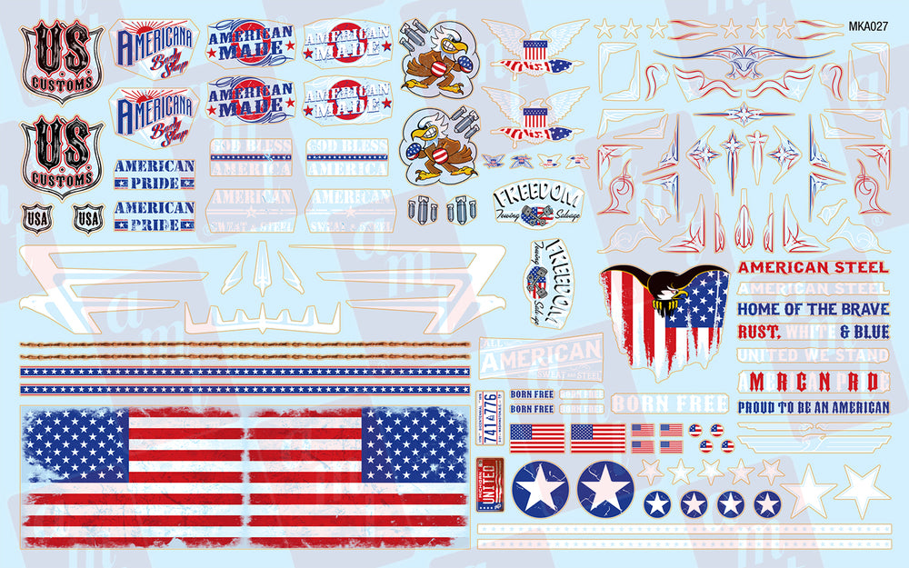 AMT American Pride Graphics Custom Decals 1:25 Scale