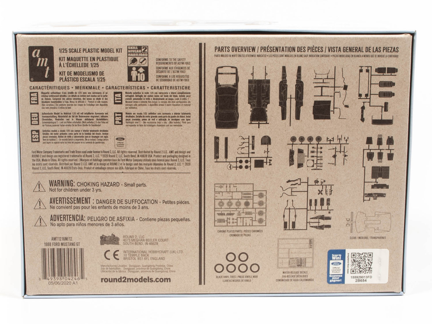 AMT 1988 Ford Mustang 1:25 Scale Model Kit