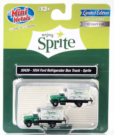 Classic Metal Works 1954 Ford Refrigerated Box Truck 2-Pack (Sprite) 1:160 N Scale