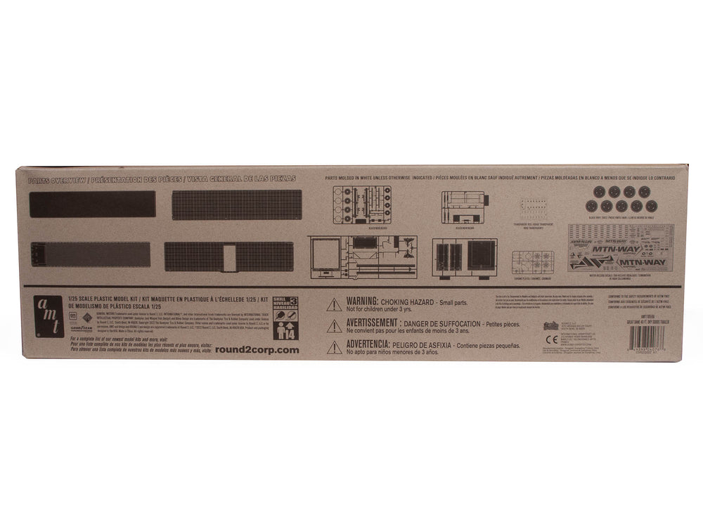 AMT Great Dane Dry Goods Semi Trailer 1:25 Scale Model Kit parts overview