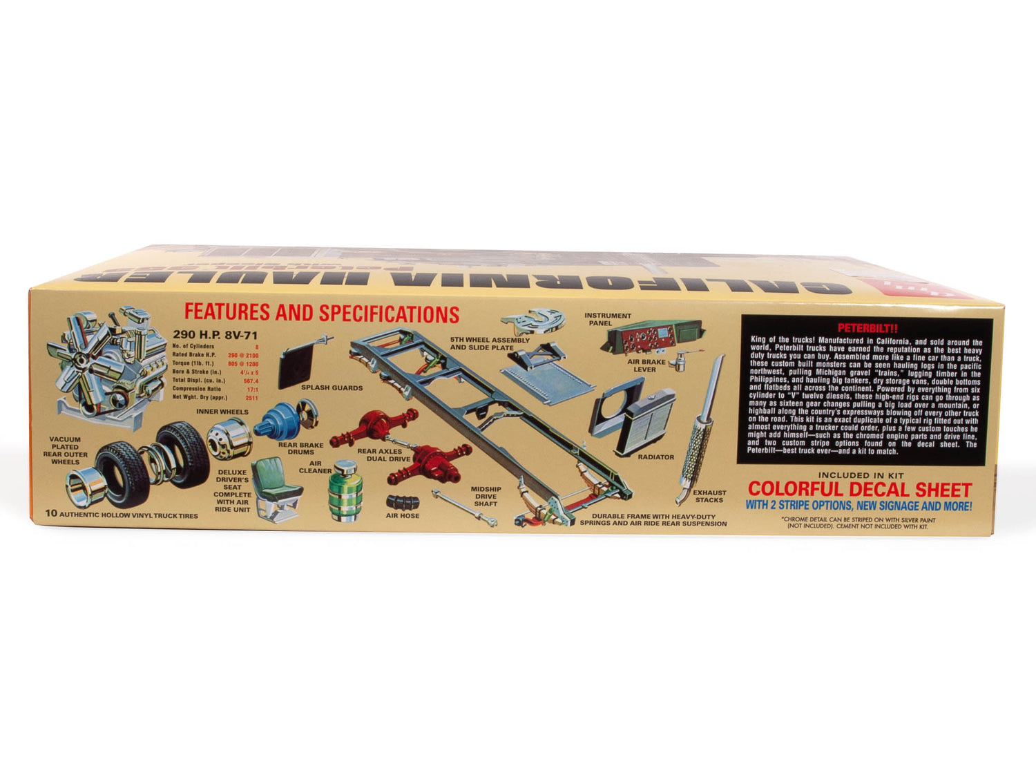 AMT Peterbilt 359 California Hauler w/Sleeper 1:25 Scale Model Kit