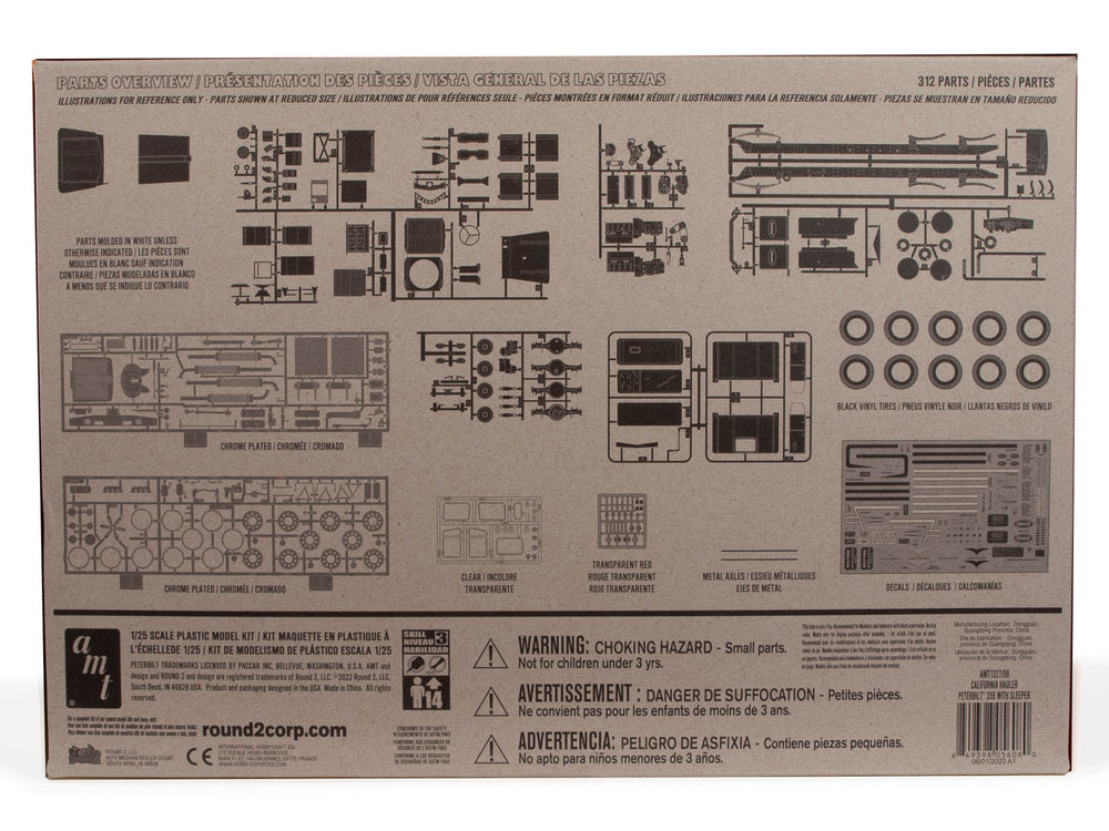 AMT Peterbilt 359 California Hauler w/Sleeper 1:25 Scale Model Kit