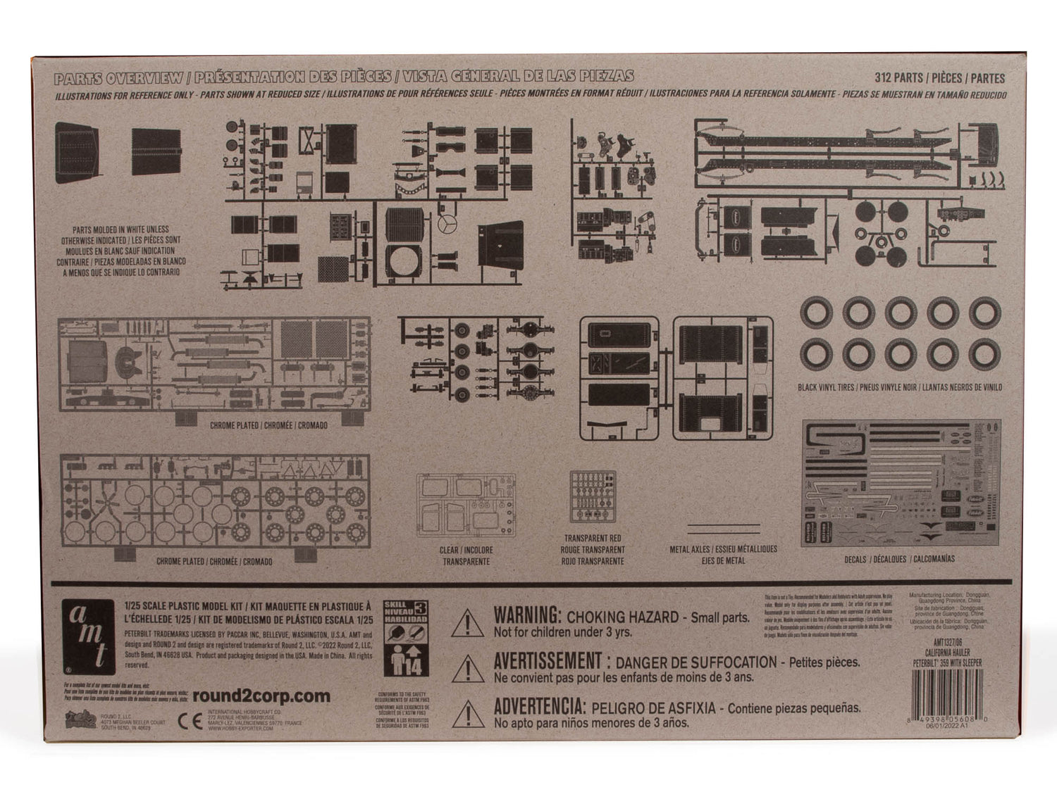 AMT Peterbilt 359 California Hauler w/Sleeper 1:25 Scale Model Kit