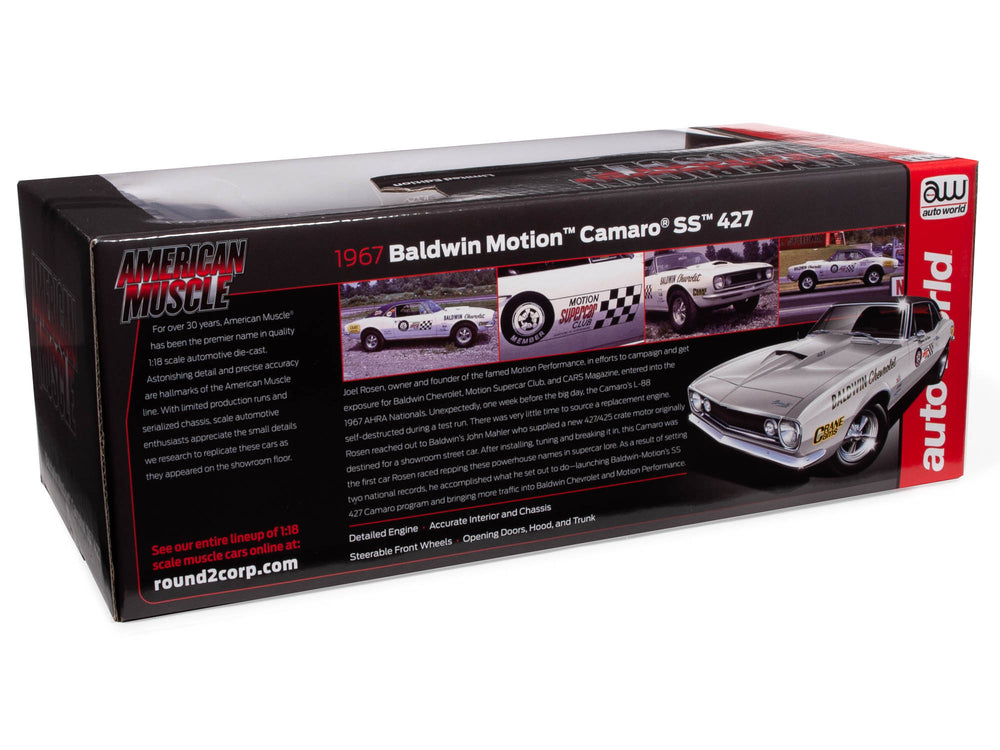 American Muscle 1967 Chevrolet Camaro SS (Baldwin Motion) 1:18 Scale Diecast