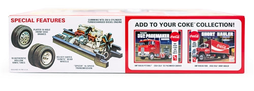 AMT White Western Star Semi Tractor (Coca Cola) 1:25 Scale Model Kit