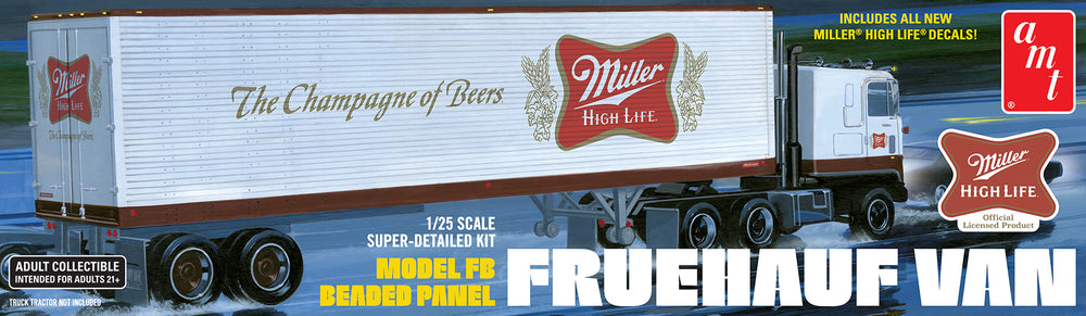 AMT Fruehauf Van Miller Beer Model Kit