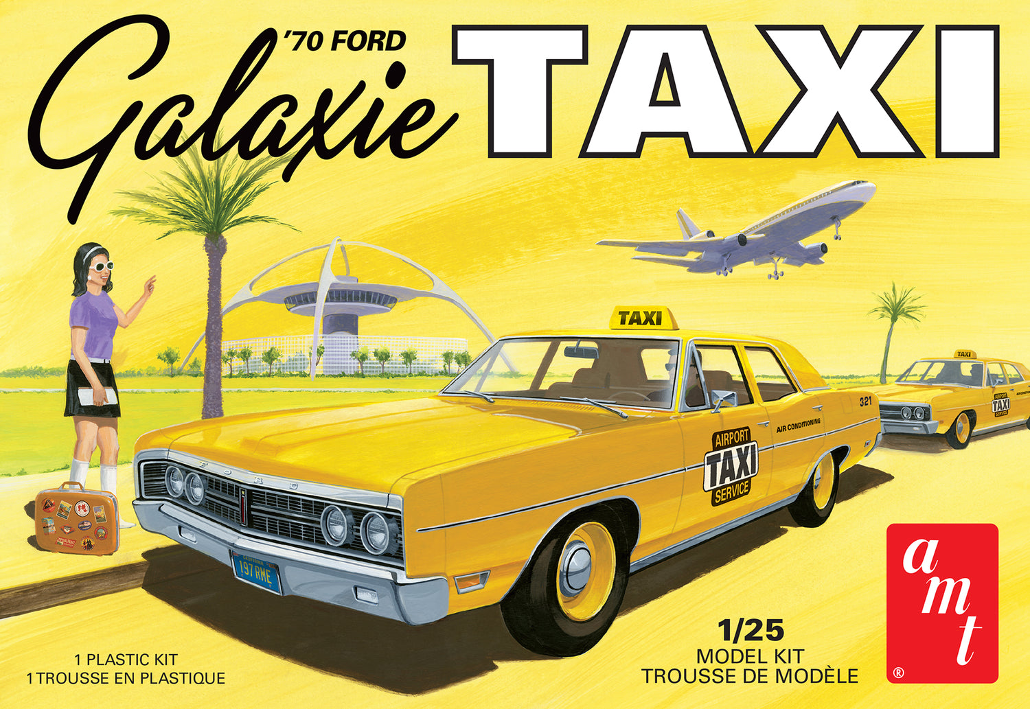 AMT 1970 Ford Galaxie Taxi 1:25 Scale Model Kit