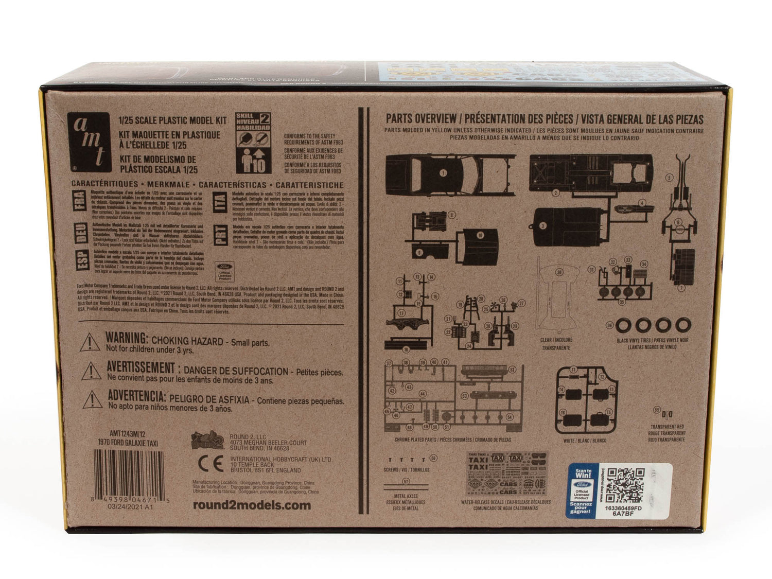 AMT 1970 Ford Galaxie Taxi 1:25 Scale Model Kit