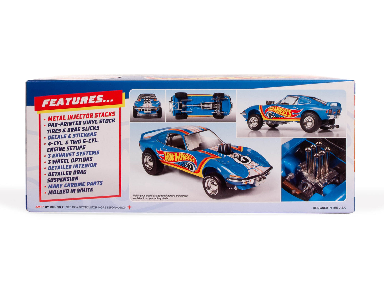 AMT Hot Wheels Buick Opel GT 1:25 Scale Model Kit features