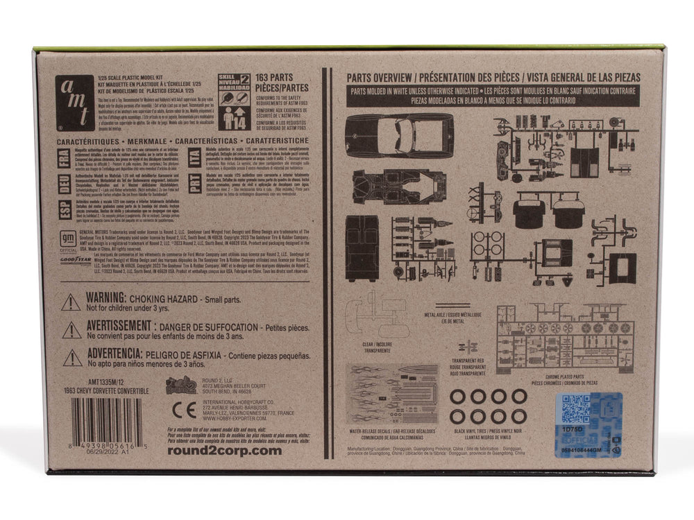 AMT 1963 Chevy Corvette Convertible 1:25 Scale Model Kit