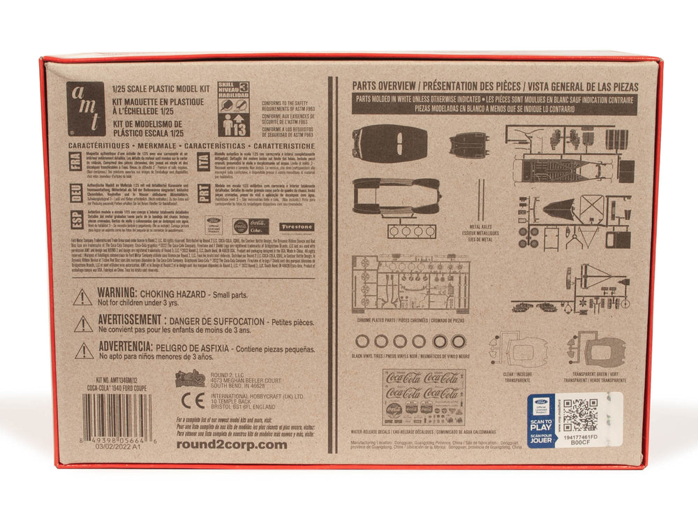 AMT 1940 Ford Coupe Coca-Cola 1:25 Scale Model Kit