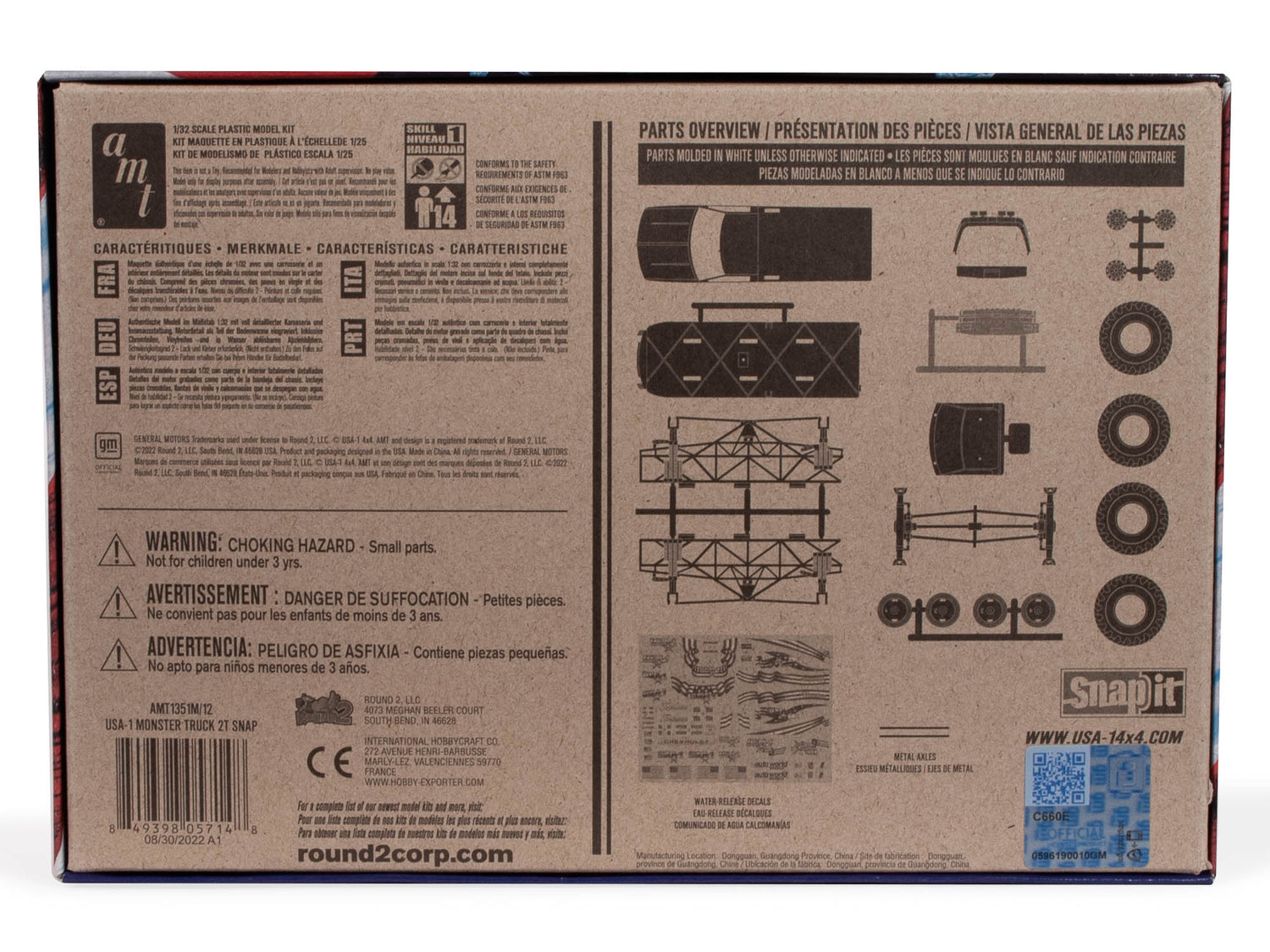 AMT USA-1 Monster Truck SNAP 1:32 Scale Model Kit