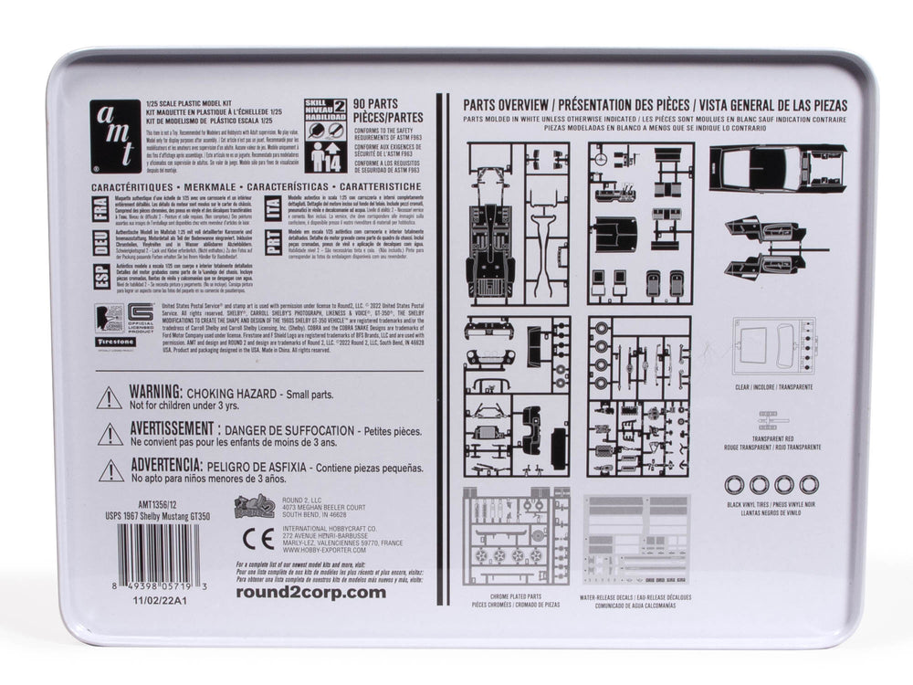 AMT 1967 Shelby GT350 USPS Stamp Series (Tin) 1:25 Scale Model Kit