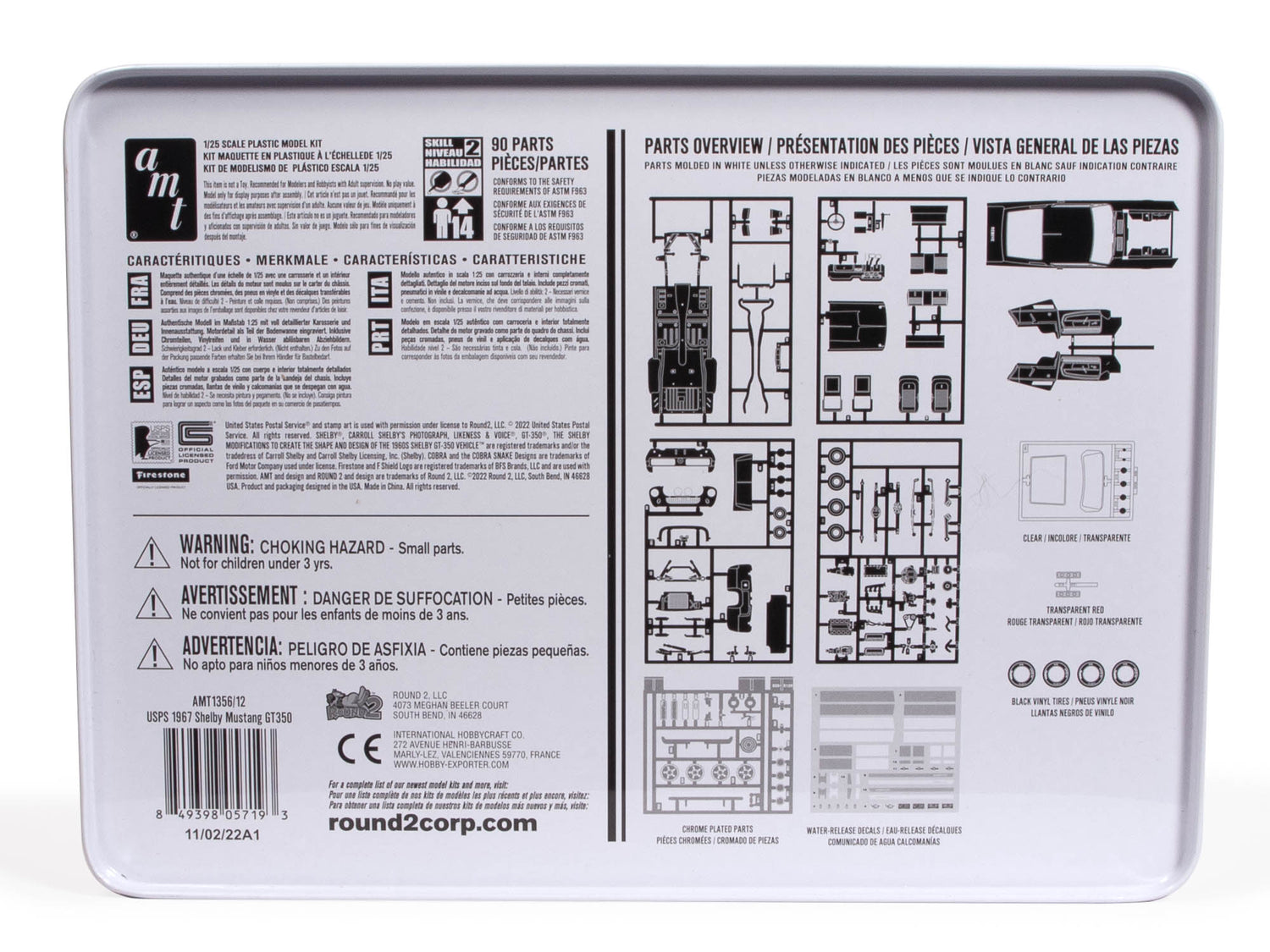 AMT 1967 Shelby GT350 USPS Stamp Series (Tin) 1:25 Scale Model Kit