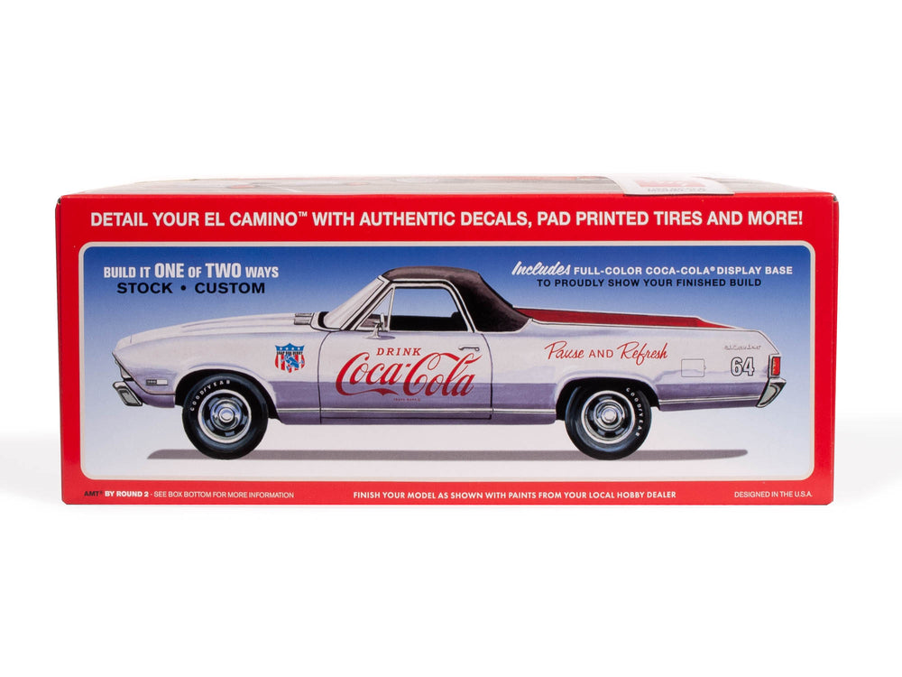 Silver AMT 1968 Chevy El Camino SS (Coca-Cola) 1:25 Scale Model Kit
