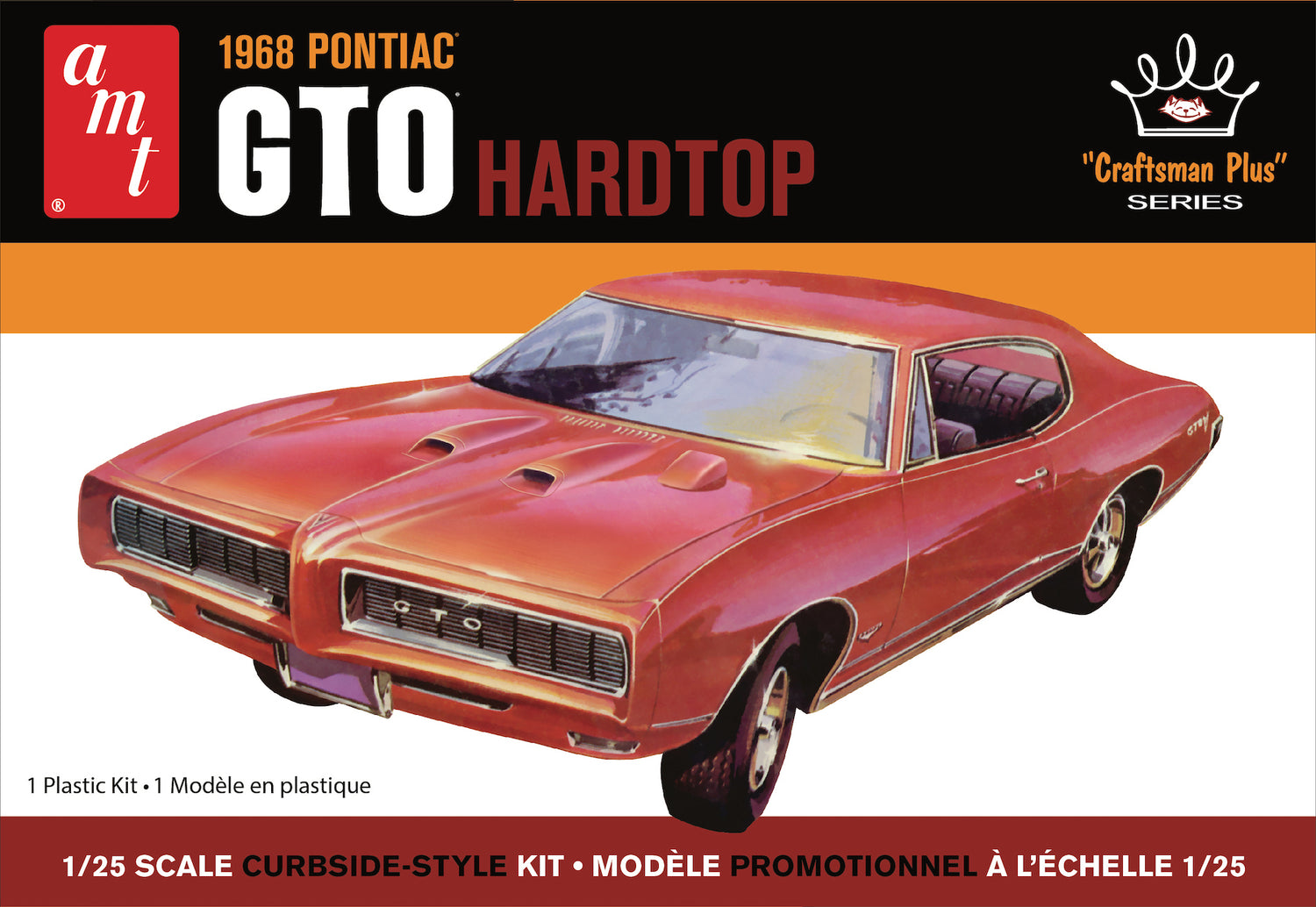 AMT 1968 Pontiac GTO Hardtop Craftsman Plus 1:25 Scale Model Kit