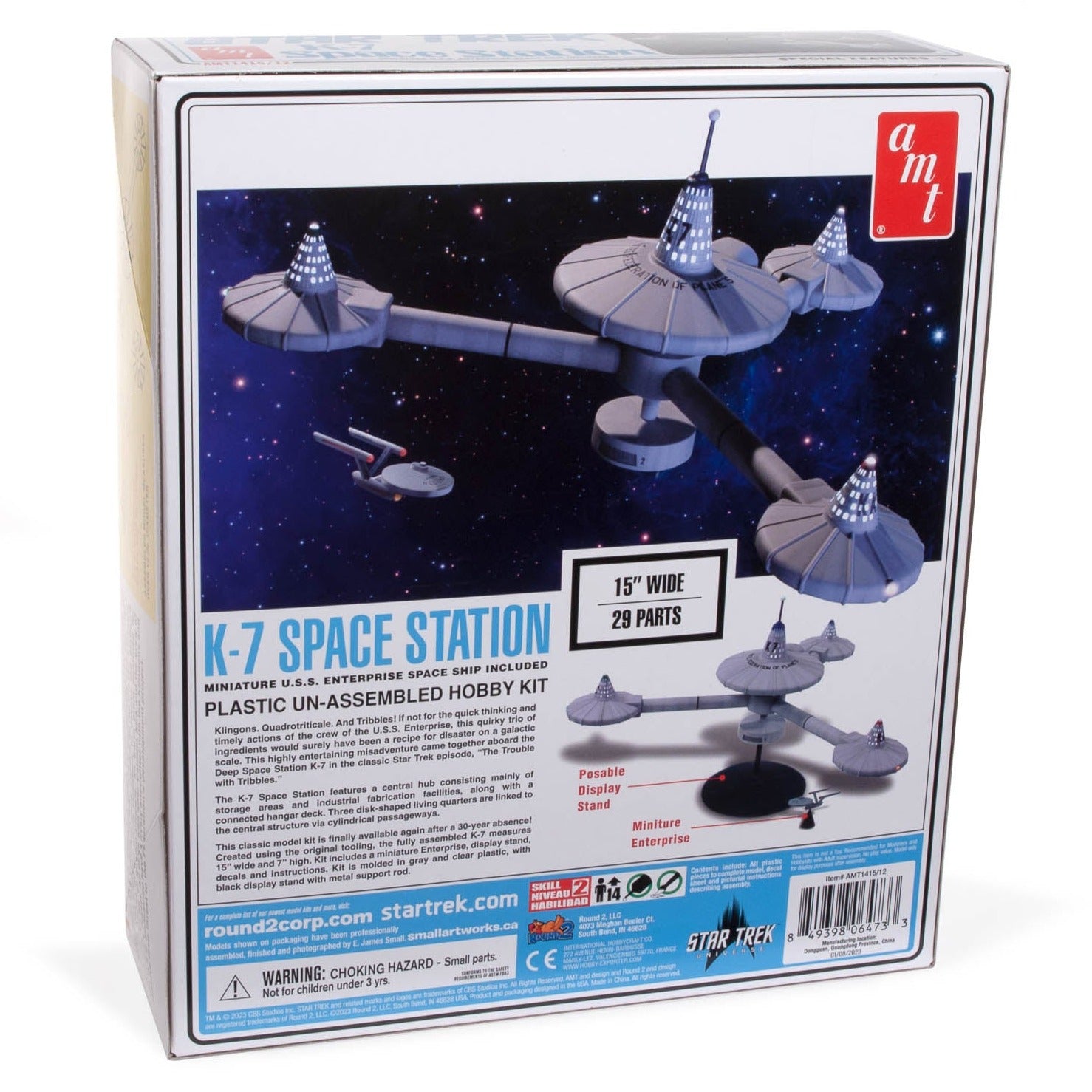 AMT Star Trek K-7 Space Station 1:7600 Scale Model Kit