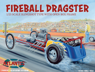 Atlantis Fireball Slingshot Dragster 1:25 Scale Model Kit