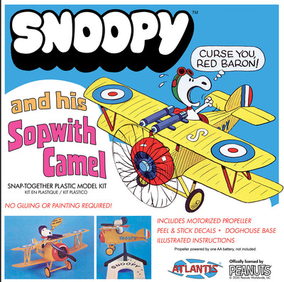 Atlantis Snoopy and His Sopwith Camel Snap Model Kit