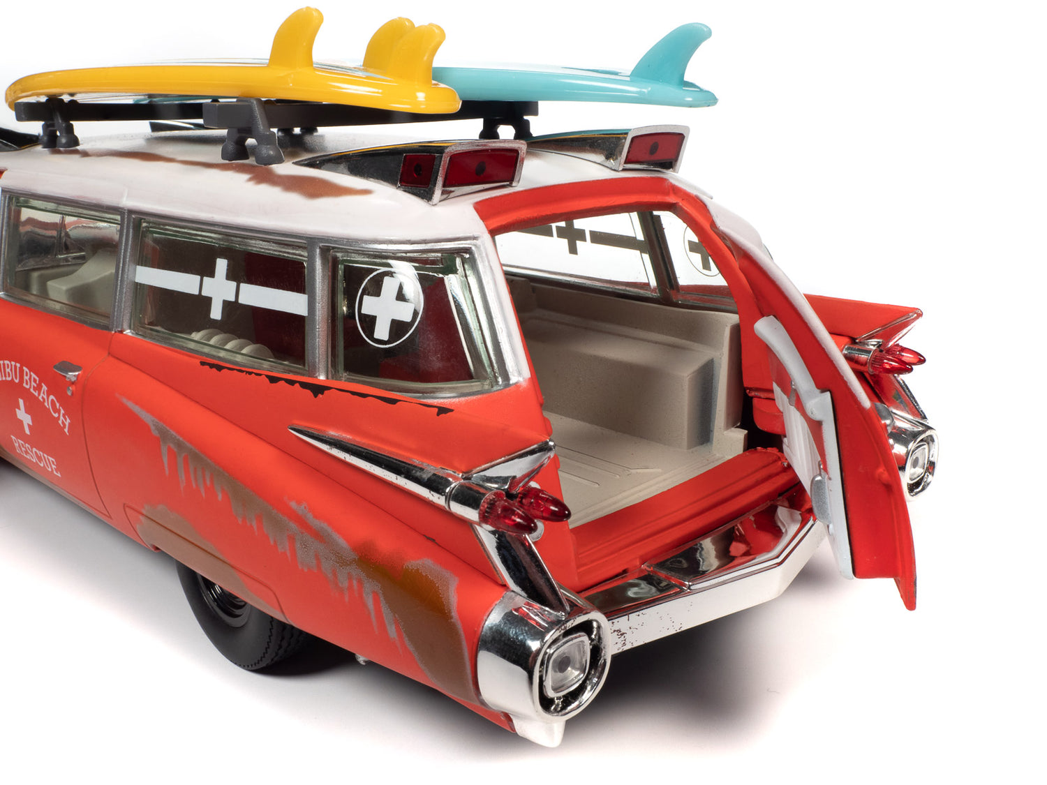 Auto World 1959 Cadillac Eldorado Ambulance Surf Shark 1:18 Scale Diecast (118 SALE)