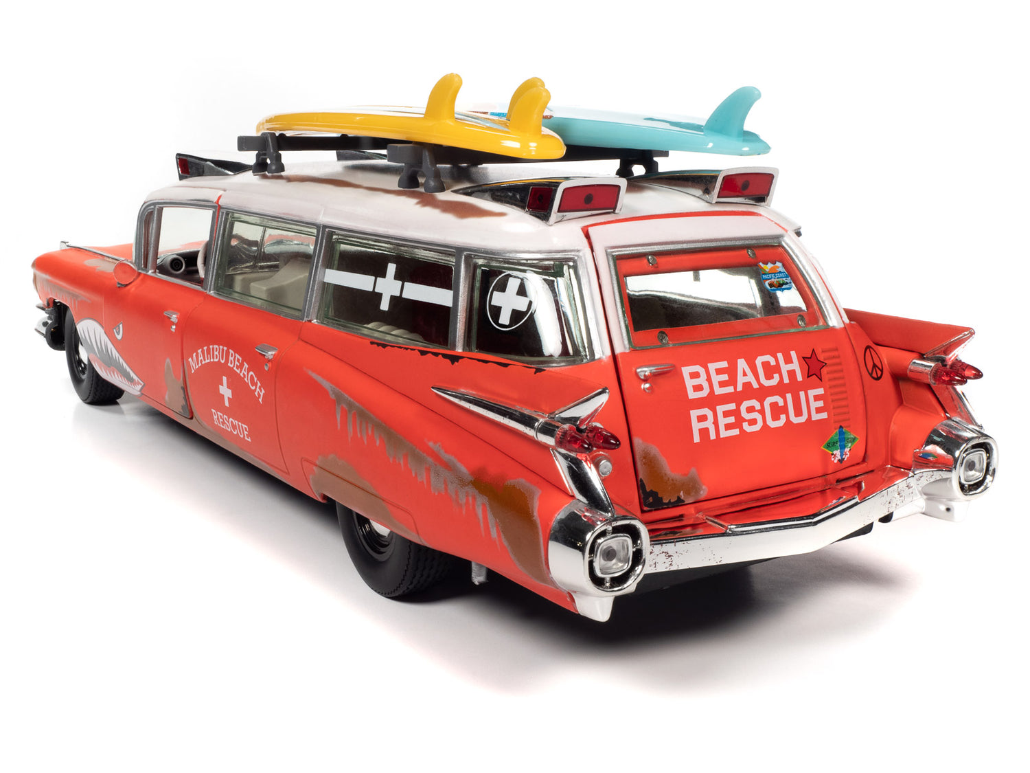 Auto World 1959 Cadillac Eldorado Ambulance Surf Shark 1:18 Scale Diecast (118 SALE)