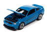Auto World 2012 Mustang GT/CS (Grabber Blue w/Black Hood Stripes & Black GT/CS Side Stripes) 1:64 Diecast