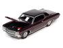 Auto World 1970 Chevrolet Impala Lowrider (Black Cherry with Flat Black Vinyl Roof) 1:64 Diecast