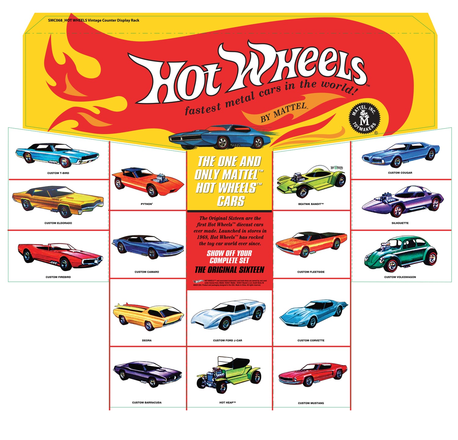 Hot Wheel Counter Display Rack for 1:64 Diecast (CARS NOT INCLUDED)