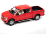 Auto World Worlds Best Dad 2018 Ford F150 Lariat Pickup Truck w/Base & Trading Card (Red) 1:64 Scale Diecast