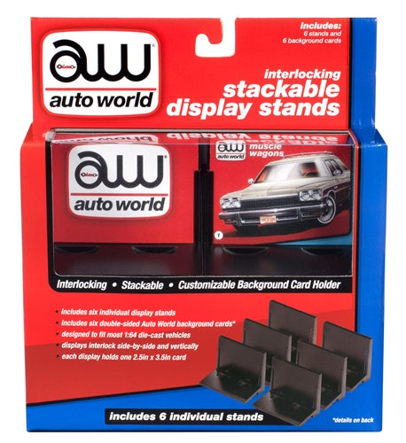Auto World Interlocking Stacking Display Stand (6 pack) for 1:64 Scale