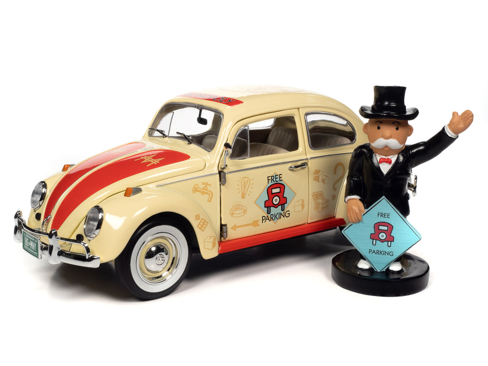 Auto World 1963 Volkswagen Beetle Monopoly Free Parking 1:18 Scale Diecast (118 SALE)