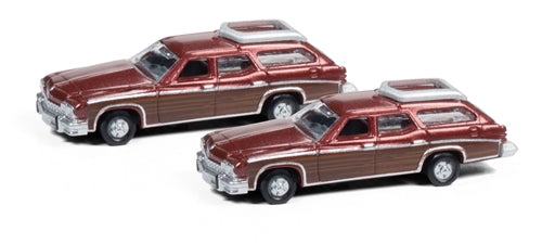 Classic Metal Works 1974 Buick Estate Wagon (Burgundy) (2-Pack) 1:160 N Scale