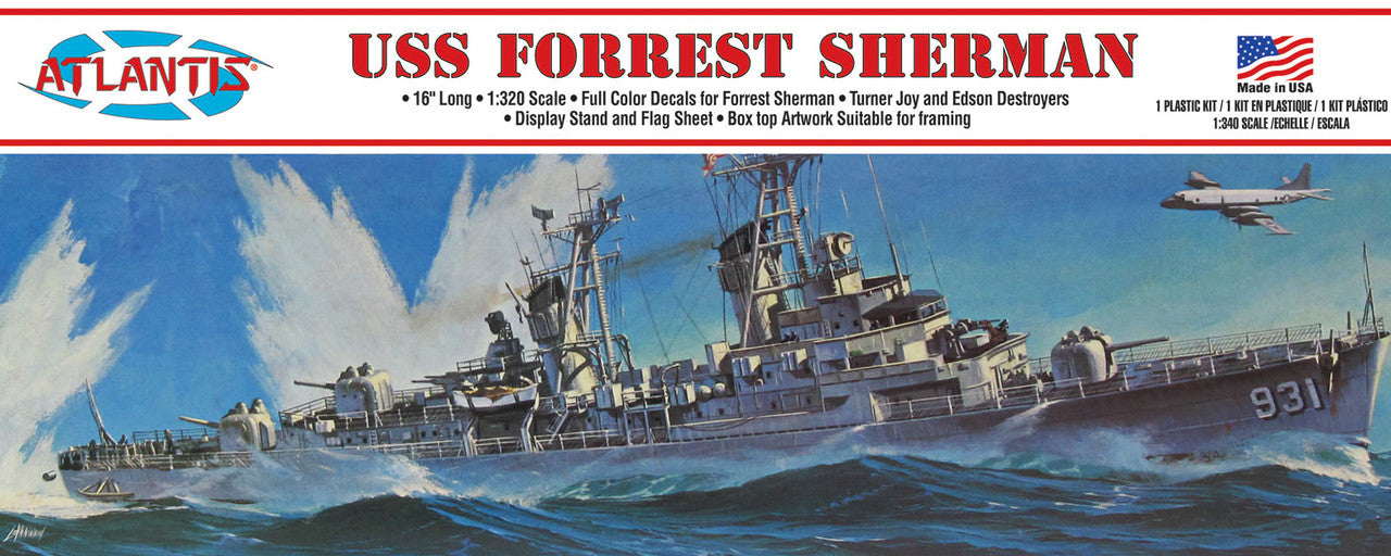 Atlantis USS Forrest Sherman Destroyer 1:320 Scale Model Kit