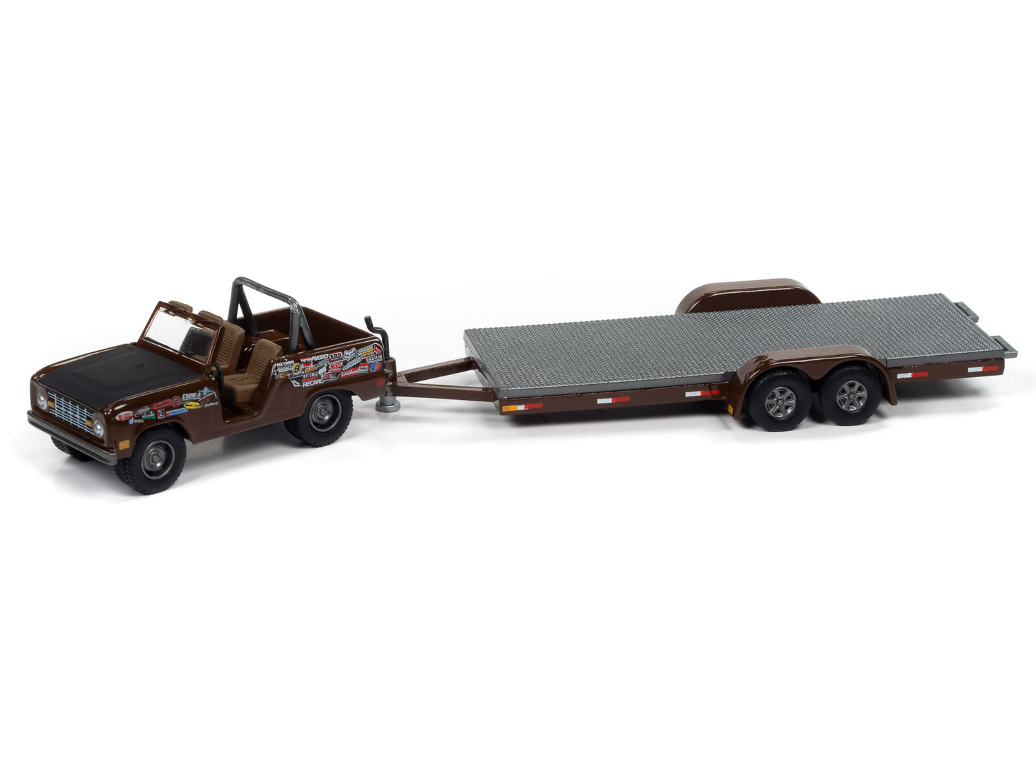 Johnny Lightning 1966 Ford Bronco w/Open Trailer & Tires (King of the Hammers) 1:64 Diecast