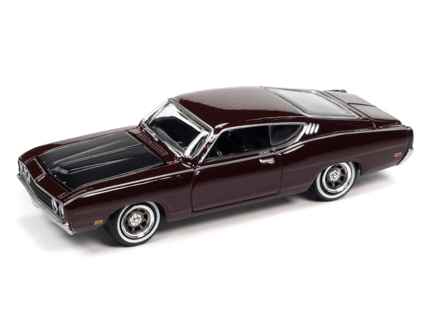 Johnny Lightning Classic Gold 1969 Ford Torino Talledega (Royal Maroon) 1:64 Scale Diecast