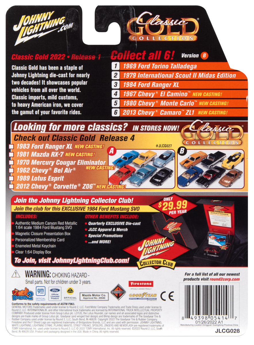 Johnny Lightning Classic Gold 2013 Chevrolet Camaro ZL1 Convertible (Summit White) 1:64 Scale Diecast