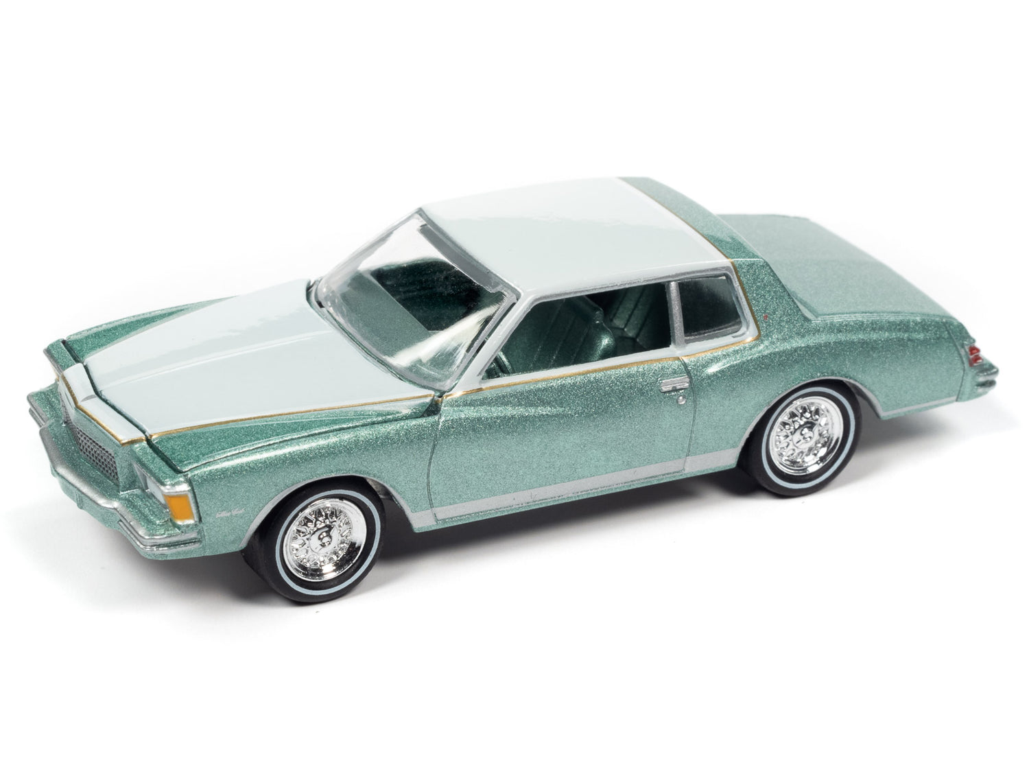 Johnny Lightning Muscle Cars 1979 Chevrolet Monte Carlo (Medium Green Firemist Poly Body  w/Light Green Upper Color (2-Tone)) 1:64 Scale Diecast