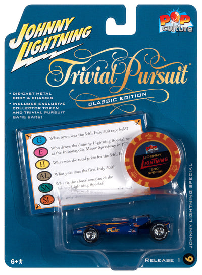 Johnny Lightning Pop Culture Trivial Pursuit Johnny Lightning Special & Poker Chip 1:64 Diecast