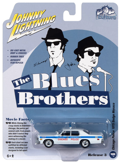 Johnny Lightning Blues Brothers Chicago Police Dept 1975 Dodge Monaco 1:64 Scale Diecast