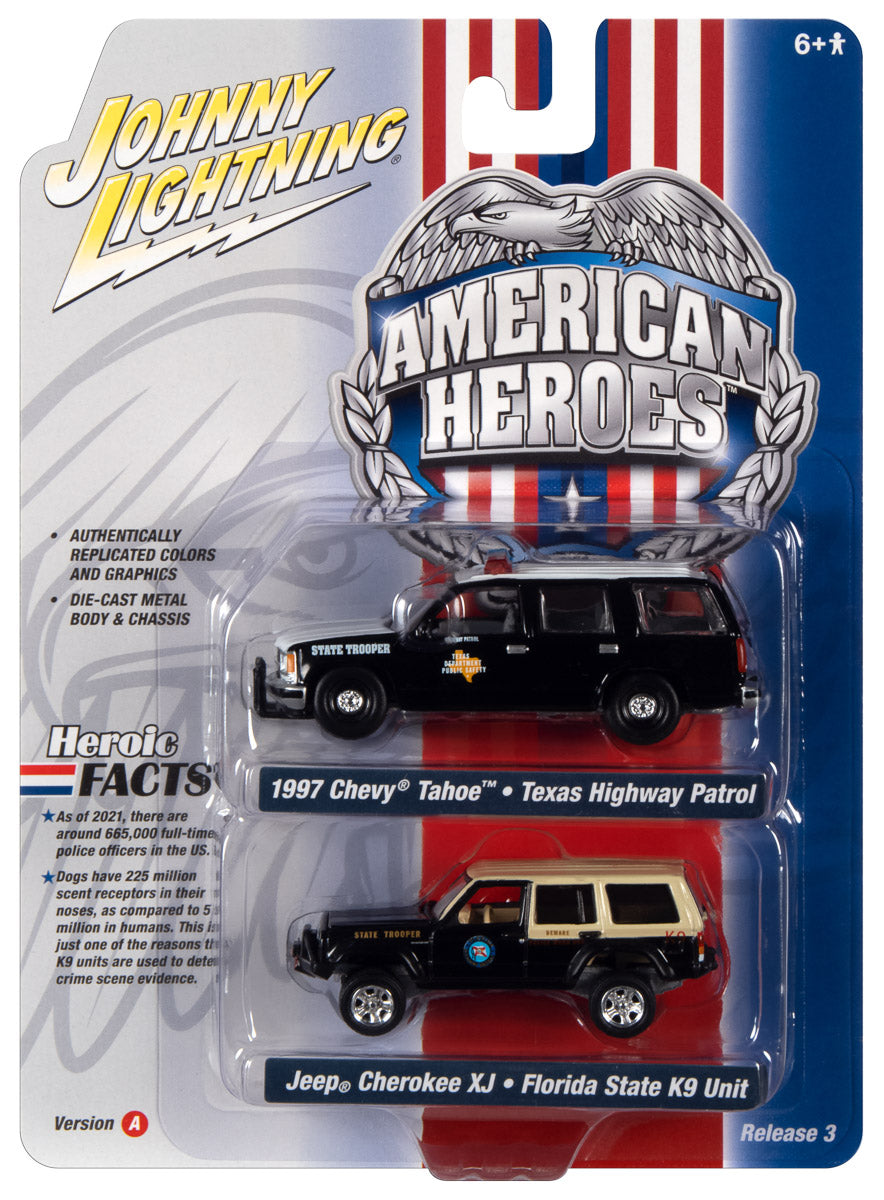 Johnny Lightning 2022 Release 3 American Heroes Version A (2-Pack) 1:64 Scale Diecast
