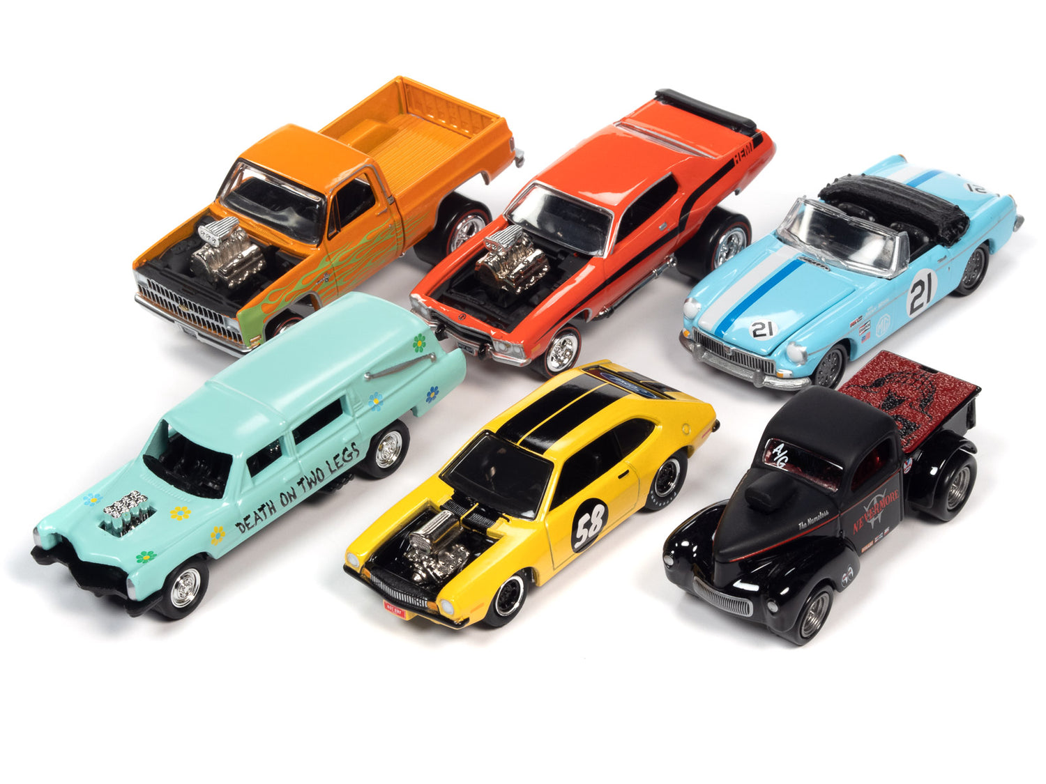 Johnny Lightning Street Freaks 2021 Release 3 Set B (6-Car Sealed Case) 1:64 Scale Diecast