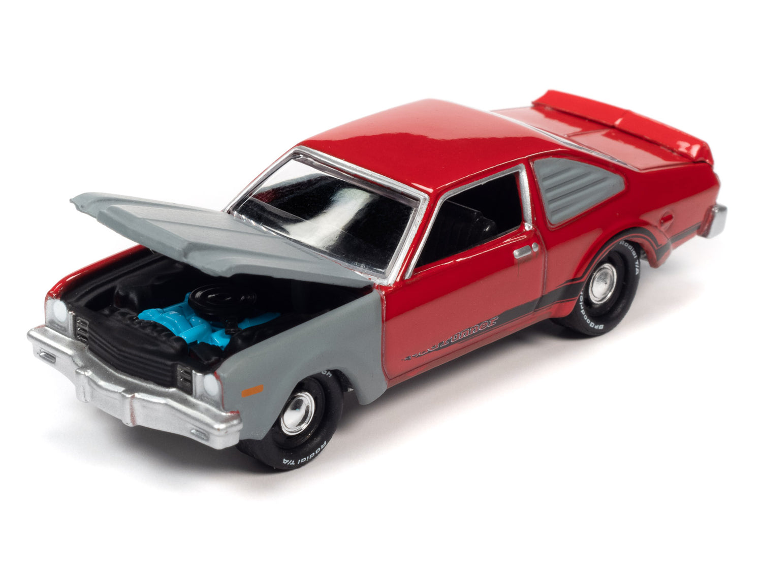 Johnny Lightning Street Freaks 1976 Plymouth Road Runner (Bright Red & Primer Gray) 1:64 Scale Diecast
