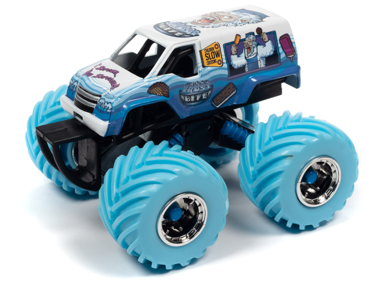 Johnny Lightning Monster Truck Frost Bite I Scream You Scream! 1:64 Scale Diecast