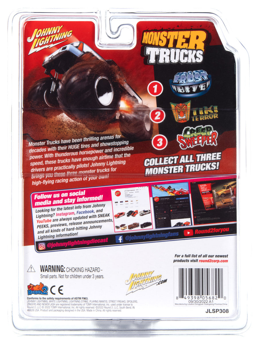 Johnny Lightning Monster Truck Frost Bite I Scream You Scream! (Black Tire Edition) 1:64 Scale Diecast