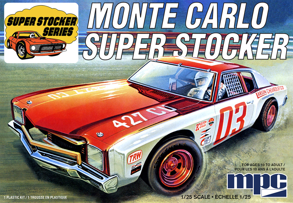 MPC 1971 Chevy Monte Carlo Super Stocker 1:25 Scale Model Kit