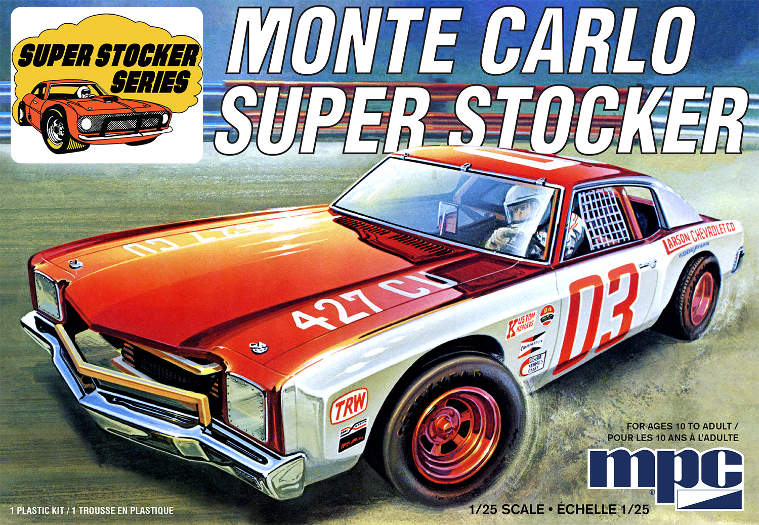MPC 1971 Chevy Monte Carlo Super Stocker 1:25 Scale Model Kit