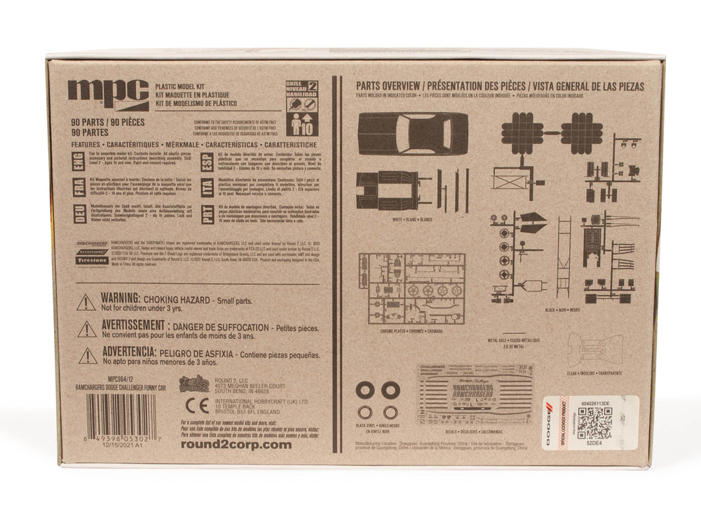 MPC Ramchargers Dodge Challenger Funny Car 1:25 Scale Model Kit