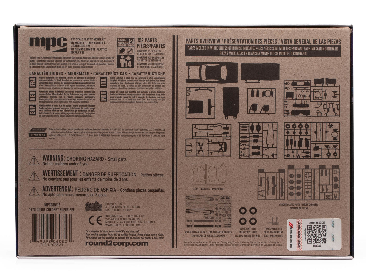 MPC 1970 Dodge Coronet Super Bee 1:25 Scale Model Kit