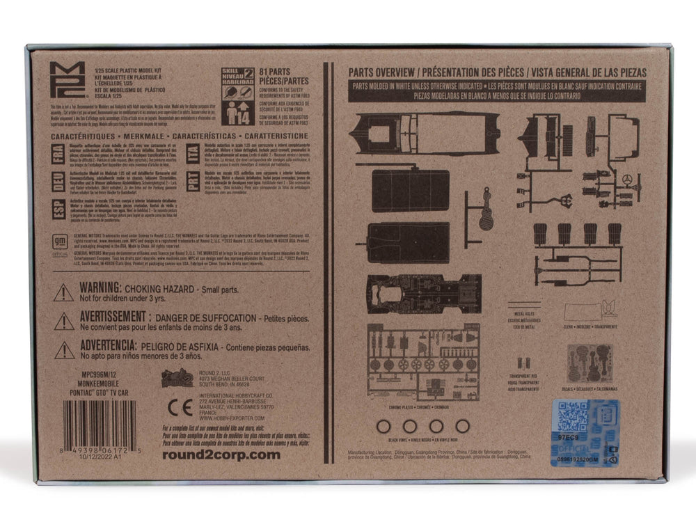 MPC Monkeemobile TV Car 1:25 Scale Model Kit