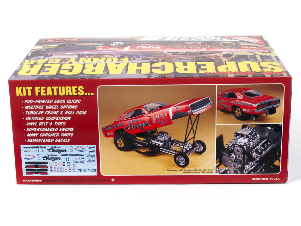 Polar Lights 1969 Dodge Charger Funny Car Mr. Norm 1:25 Scale Model Kit